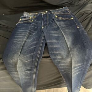 Coogi’s Y2K urban coture embroidered jeans-size 34x34-#574